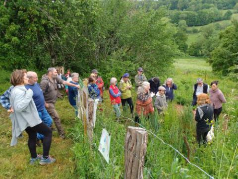 un public attentif devant l'exposé de l'ethnobotaniste C. Boyer